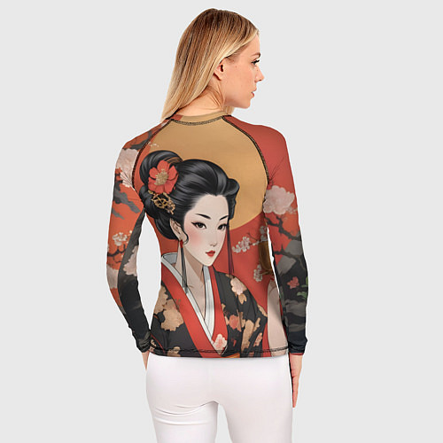Женский рашгард Японская гейша искусство / 3D-принт – фото 4