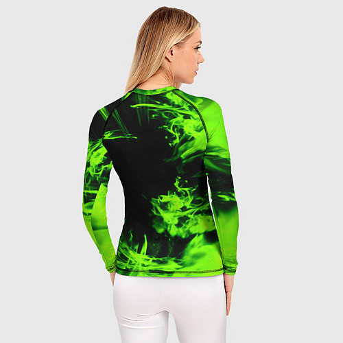 Женский рашгард Half life кислотное лого огонь / 3D-принт – фото 4
