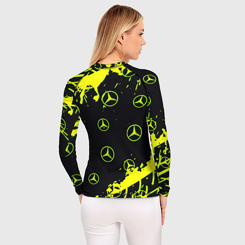 Женский рашгард Mercedes кислотные логотипы / 3D-принт – фото 4