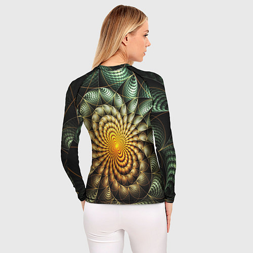 Женский рашгард Оптический узор фракталы / 3D-принт – фото 4