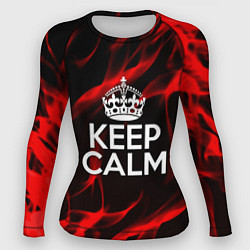 Рашгард женский Keep calm flame red, цвет: 3D-принт