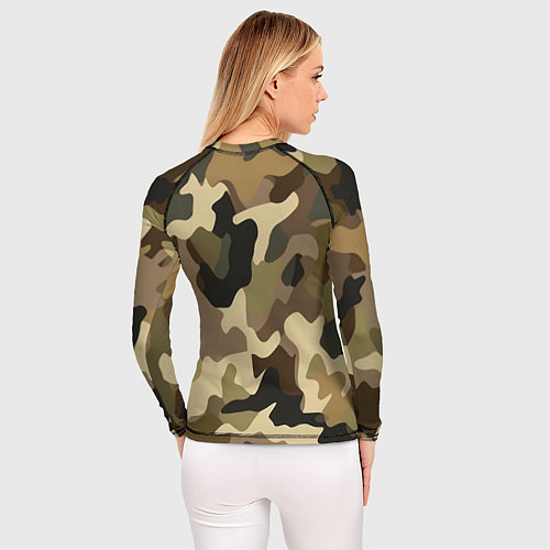 Женский рашгард Милитари камуфляж / 3D-принт – фото 4