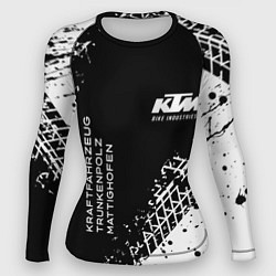 Женский рашгард KTM - следы от шин