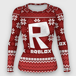 Рашгард женский Новогодний свитер ugly Roblox, цвет: 3D-принт