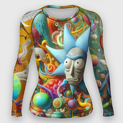 Женский рашгард Рик Санчес - абстракция