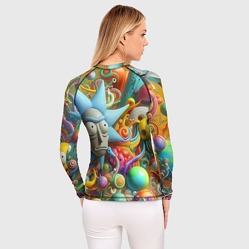 Женский рашгард Рик Санчес - абстракция / 3D-принт – фото 4