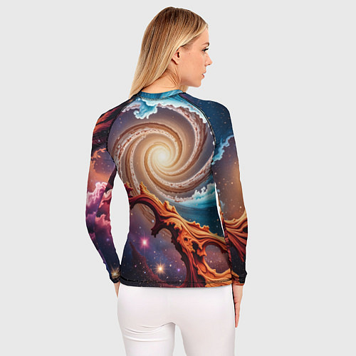 Женский рашгард Энергия космоса / 3D-принт – фото 4