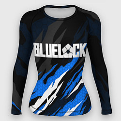 Рашгард женский Блюлок - синий языки, цвет: 3D-принт