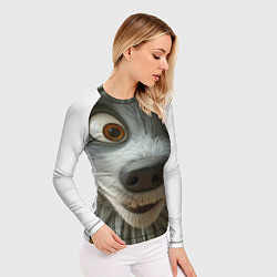 Рашгард женский Волк и цыпа, цвет: 3D-принт — фото 2
