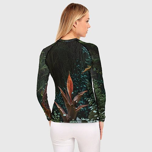 Женский рашгард Объемные растения / 3D-принт – фото 4