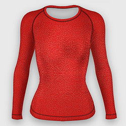 Рашгард женский Красная кожаная текстура, цвет: 3D-принт