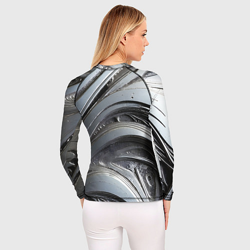 Женский рашгард Полированный серебряный металл / 3D-принт – фото 4