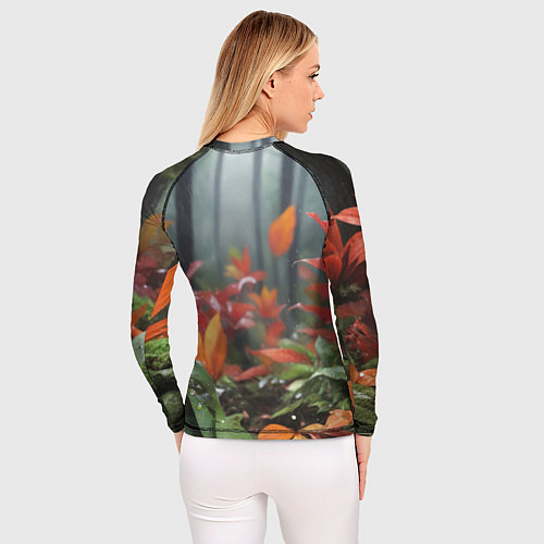 Женский рашгард Кролик в дождливом лесу / 3D-принт – фото 4
