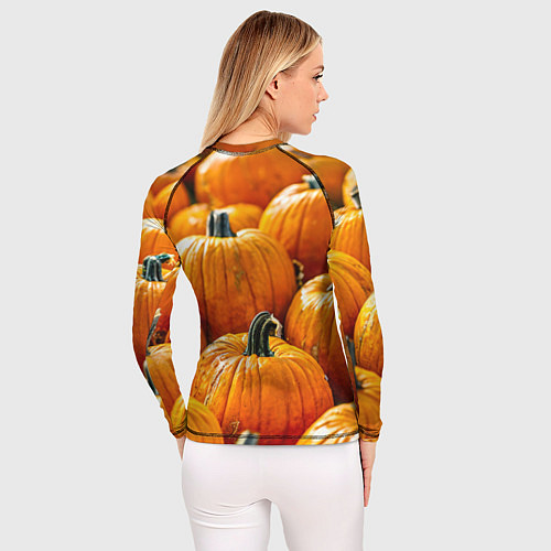 Женский рашгард Много тыкв / 3D-принт – фото 4