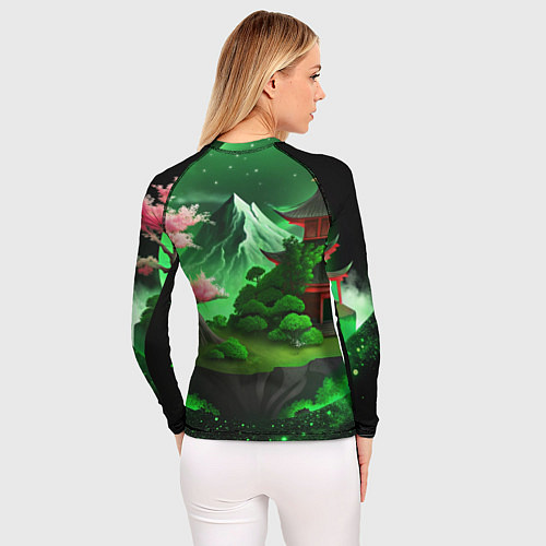 Женский рашгард Green nature Japan / 3D-принт – фото 4
