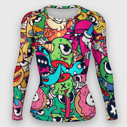 Женский рашгард Color doodle monsters