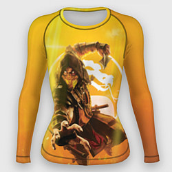 Рашгард женский Скорпион - Mortal Kombat, цвет: 3D-принт