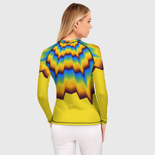 Женский рашгард Узоры на желтом / 3D-принт – фото 4