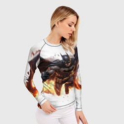Рашгард женский Бэтмен летит от взрыва, цвет: 3D-принт — фото 2