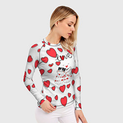 Рашгард женский Кошачья романтика, цвет: 3D-принт — фото 2