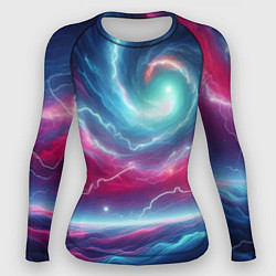 Рашгард женский Spiral neon galaxy - ai art fantasy, цвет: 3D-принт
