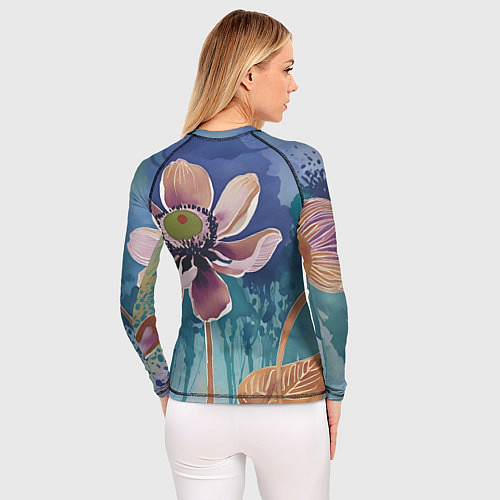 Женский рашгард Красочный цветок / 3D-принт – фото 4