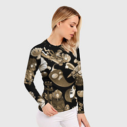 Рашгард женский Растения против зомби в бежевом цвете, цвет: 3D-принт — фото 2