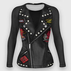 Женский рашгард Косуха с нашивкой самурая киберпанк