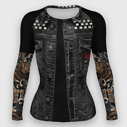 Женский рашгард Джинсовка Ария с татуировками викингов