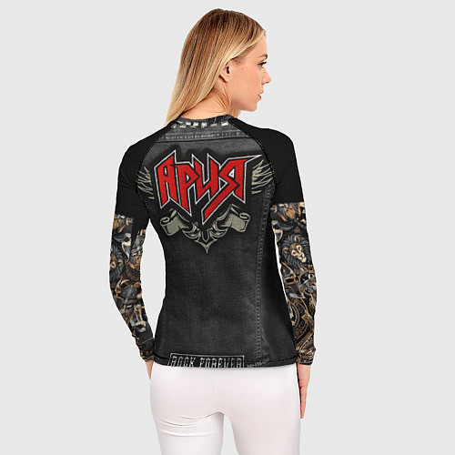 Женский рашгард Джинсовка Ария с татуировками викингов / 3D-принт – фото 4