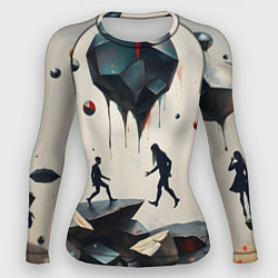 Рашгард женский Сюрреалистичные люди и камни, цвет: 3D-принт
