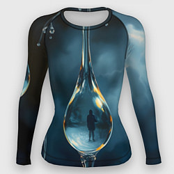 Рашгард женский Люди в каплях, цвет: 3D-принт