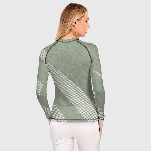 Женский рашгард Светлый серо-зелёный абстрактный / 3D-принт – фото 4