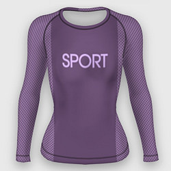 Рашгард женский Sport фиолетовый, цвет: 3D-принт