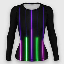 Женский рашгард Color Purple green pink