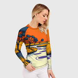 Рашгард женский Арт с фантастическим пейзажем, цвет: 3D-принт — фото 2