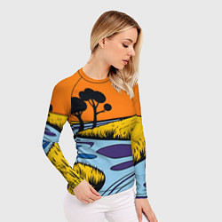 Рашгард женский Пейзаж с фантастической природой, цвет: 3D-принт — фото 2