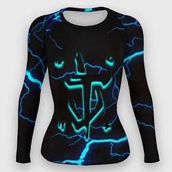 Рашгард женский Doom молнии неоновые, цвет: 3D-принт