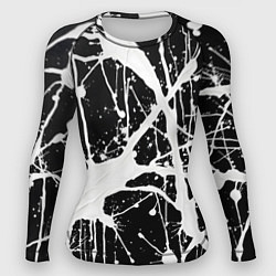 Рашгард женский Брызги белой краски, цвет: 3D-принт