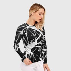 Рашгард женский Брызги белой краски, цвет: 3D-принт — фото 2