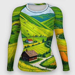 Женский рашгард Русская душа и поле