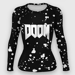 Женский рашгард Doom белые краски всплеск