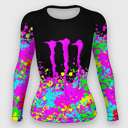 Рашгард женский Monster energy краски неоновые, цвет: 3D-принт