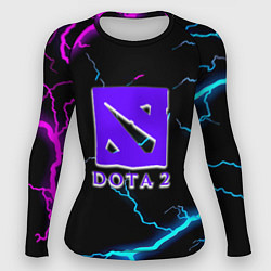 Рашгард женский Dota неоновый шторм, цвет: 3D-принт
