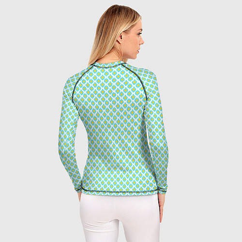 Женский рашгард Ikat ogee - этнический узор / 3D-принт – фото 4