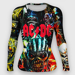 Рашгард женский ACDC рок монстры, цвет: 3D-принт