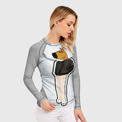 Рашгард женский Чиловый парень - свидетель мем, цвет: 3D-принт — фото 2
