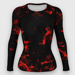 Рашгард женский Color red black, цвет: 3D-принт