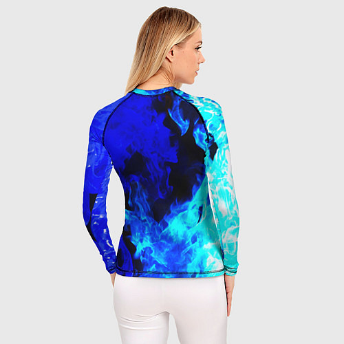 Женский рашгард Monster energy синий дым / 3D-принт – фото 4