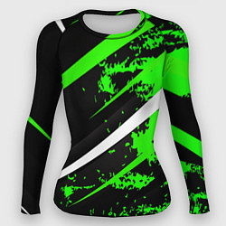 Женский рашгард Color black and green